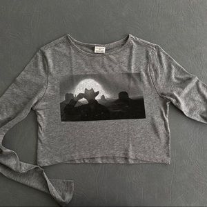 Zara Long Sleeve Crop Top